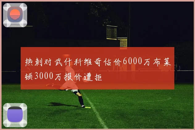 热刺对武什科维奇估价6000万布莱顿3000万报价遭拒